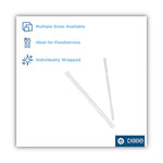 Wrapped Flex Straws, 7.75", Polypropylene, White, 10,000/Carton