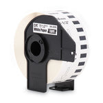 Continuous Paper Label Tape, 1.5" x 100 ft, Black/White