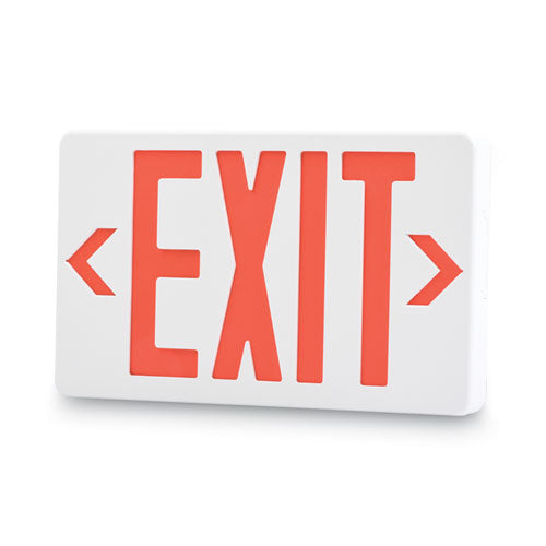 LED Exit Sign, Polycarbonate, 12.25 x 2.5 x 8.75, White