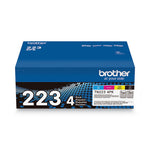 TN2234PK Toner, 1,400/1,300 Page-Yield, Black/Cyan/Magenta/Yellow