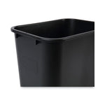 Soft-Sided Wastebasket, 28 qt, Plastic, Black