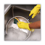 Scrubbing Sponge, Medium Duty, 3.6 x 6.1, 0.75" Thick, Yellow/Green, Individually Wrapped, 20/Carton