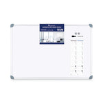 Euro-Style Magnetic Dry-Erase Aluminum Frame Boards, 36 x 24, White Surface, Silver Aluminum Frame