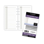 Lined Notes Pages for Planners/Organizers, 6.75 x 3.75, White Sheets, Undated