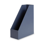 Four-Piece Desk Organization Kit, Magazine Holder/Paper Tray/Pencil Cup/Storage Bin, Chipboard, Navy