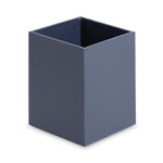 Four-Piece Desk Organization Kit, Magazine Holder/Paper Tray/Pencil Cup/Storage Bin, Chipboard, Navy