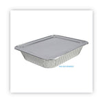 Aluminum Steam Table Pan Lids, Fits Half-Size Pan, Deep, 10.5 x 12.81 x 0.63, 100/Carton