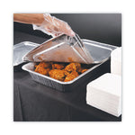 Aluminum Steam Table Pan Lids, Fits Full-Size Pan, Deep,12.88 x 20.81 x 0.63, 50/Carton