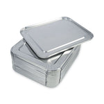 Aluminum Steam Table Pan Lids, Fits Half-Size Pan, Deep, 10.5 x 12.81 x 0.63, 100/Carton