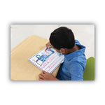 Dry Erase Student Boards, 12 x 9, Blue/White Surface, 10/Set