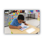 Dry Erase Student Boards, 12 x 9, Blue/White Surface, 10/Set