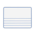 Dry Erase Student Boards, 12 x 9, Blue/White Surface, 10/Set