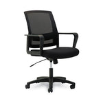 Mesh Mid-Back Chair, Supports Up to 225 lb, 17" to 21.5" Seat Height, Black