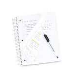 Wirebound Notebook with Four Pockets, 3-Subject, Wide/Legal Rule, Randomly Assorted Cover Color, (150) 10.5 x 8 Sheets