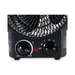 Heater Fan, 1,500 W, 8.25 x 4.37 x 9.5, Black