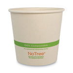 No Tree Paper Bowls, 24 oz, 4.4" Diameter x 4.5"h, Natural, Sugarcane, 500/Carton