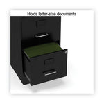 Soho Vertical File Cabinet, 2 Drawers: File/File, Letter, Black, 14" x 18" x 24.1"