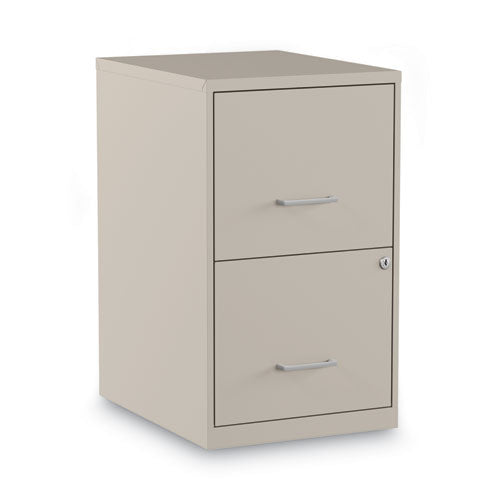 Soho Vertical File Cabinet, 2 Drawers: File/File, Letter, Putty, 14" x 18" x 24.1"