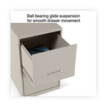 Soho Vertical File Cabinet, 2 Drawers: File/File, Letter, Putty, 14" x 18" x 24.1"