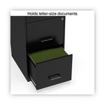 Soho Vertical File Cabinet, 3 Drawers: File/File/File, Letter, Black, 14" x 18" x 34.9"