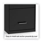 Soho Vertical File Cabinet, 3 Drawers: File/File/File, Letter, Black, 14" x 18" x 34.9"