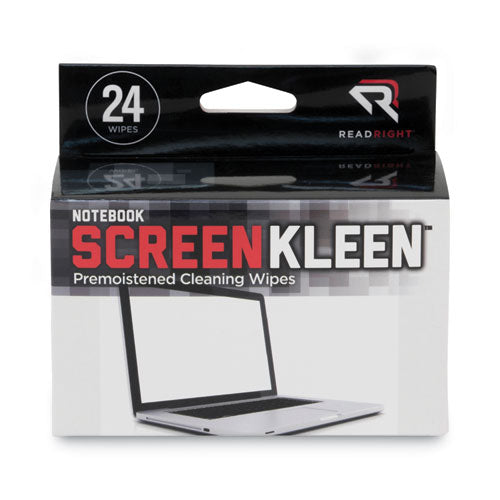 Notebook ScreenKleen Pads, Cloth, 7 x 5, White, 24/Box