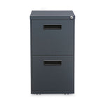 File Pedestal, Left or Right, 2 Legal/Letter-Size File Drawers, Charcoal, 14.96" x 19.29" x 27.75"