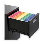 File Pedestal, Left or Right, 2 Legal/Letter-Size File Drawers, Charcoal, 14.96" x 19.29" x 27.75"