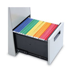 File Pedestal, Left or Right, 2 Legal/Letter-Size File Drawers, Light Gray, 14.96" x 19.29" x 27.75"
