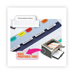 Laser Printable Index Tabs, 1/5-Cut, White, 2" Wide, 300/Pack