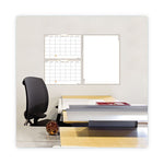 WallMates Self-Adhesive Dry Erase Writing/Planning Surface, 36 x 24, White/Gray/Orange Sheets, Undated