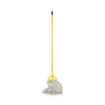 Quick Change Side-Latch Plastic Mop Head Handle, 60" Aluminum Handle, Yellow