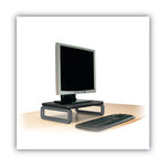 Monitor Stand with SmartFit, For 24" Monitors, 15.5" x 12" x 3" to 6", Black/Gray, Supports 80 lbs