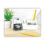 QuietSharp Executive Electric Pencil Sharpener, AC-Powered, 4 x 7.5 x 5, Gray