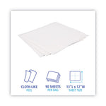 DRC Wipers, 12 x 13, White, 90 Bag, 12 Bags/Carton