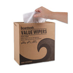 DRC Wipers, 9.33 x 16.5, White, 100 Dispenser Packs, 9 Dispenser Packs/Carton