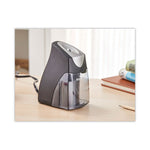 QuietSharp Executive Vertical Electric Pencil Sharpener, AC-Powered, 5.88 x 3.69 x 6.4, Black