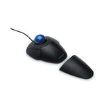 Orbit Trackball with Scroll Ring, USB 2.0, Left/Right Hand Use, Black/Blue