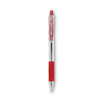 EasyTouch Ballpoint Pen, Retractable, Fine 0.7 mm, Red Ink, Clear Barrel, Dozen