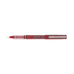 Precise V7 Roller Ball Pen, Stick, Fine 0.7 mm, Red Ink, Red/Clear Barrel, Dozen