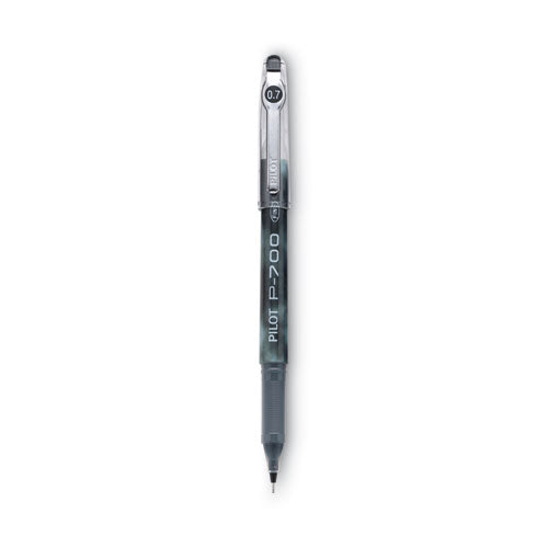 Precise P-700 Gel Pen, Stick, Fine 0.7 mm, Black Ink, Black Barrel, Dozen