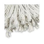 Cut-End Wet Mop Head, Cotton, No. 24, White 12/Carton