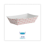 Paper Food Baskets, 0.25 lb Capacity, 2.69 x 4 x 1.05, Red/White, 1,000/Carton