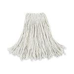 Cut-End Wet Mop Head, Cotton, No. 24, White 12/Carton