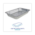 Aluminum Steam Table Pans, Full-Size Deep, 3.19" Deep, 12.81 x 20.75, 50/Carton