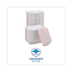 Paper Food Baskets, 2 lb Capacity, Red/White, 1,000/Carton