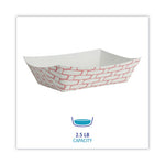 Paper Food Baskets, 2.5 lb Capacity, Red/White, 500/Carton