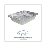 Aluminum Steam Table Pans, Half-Size Deep—128 oz., 2.56" Deep, 10.38 x 12.75, 100/Carton