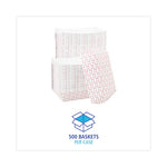 Paper Food Baskets, 5 lb Capacity, Red/White, 500/Carton