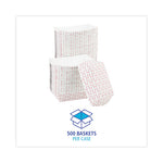 Paper Food Baskets, 1 lb Capacity, Red/White, 1,000/Carton